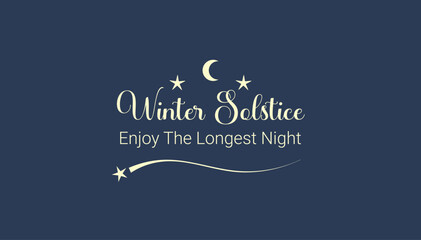 winter solstice celebration banner or flyer or illustration	
