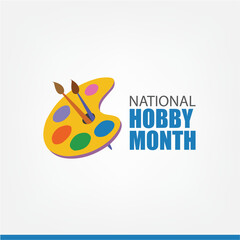 Vector illustration of National Hobby Month. Simple and Elegant Design