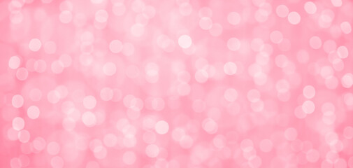 Defocused abstract red lights background. Shade trendy color of the year 2023 - Viva Magenta...