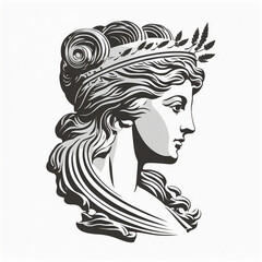 Hera goddess vector for logo or design. Generative AI