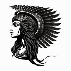 Isis goddess vector for logo or design. Generative AI - obrazy, fototapety, plakaty