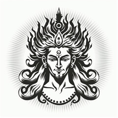 Brahma god vector for logo or design. Generative AI