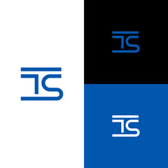 Obraz premium TS initials logo, clean minimal logo