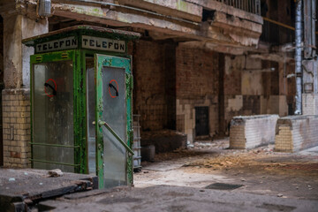 Old abandoned historic Art Nouveau factory power plant in Eastern Europe Szombierki