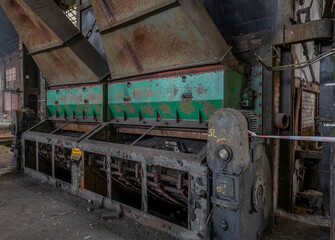 Old abandoned historic Art Nouveau factory power plant in Eastern Europe Szombierki