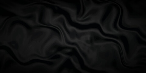 Black silk background . Black satin background texture . abstract background luxury cloth or liquid wave or wavy folds of grunge silk texture material or smooth luxurious . clothing .
