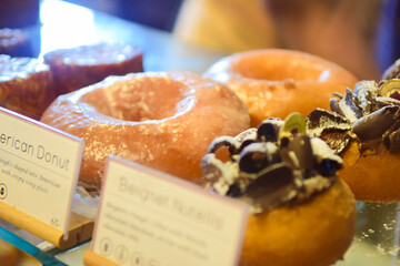 dessert food sugar coated donuts close up