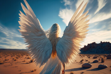 An angel. Digital artwork - obrazy, fototapety, plakaty