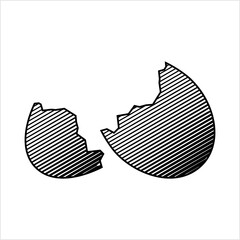 Broken Egg Icon, Broken Egg