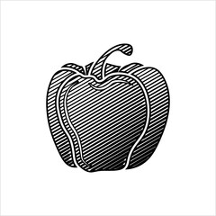 Capsicum Icon, Pepper Icon, Bell Pepper Icon