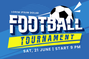 Obraz premium Football tournament sport event background design template simple and elegant design
