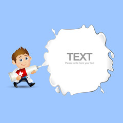 Doctor with different poses. vector