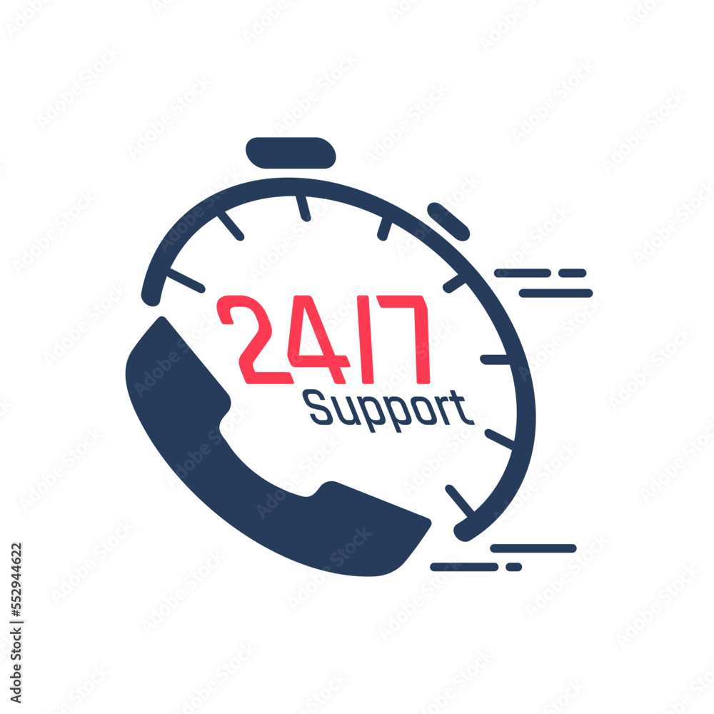 Poster 24 hour service icon.speech bubbles. phone support consulting customer problems.