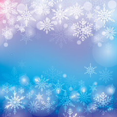 Fototapeta na wymiar Vector background with snowflakes.