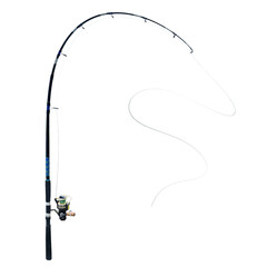 fishing rod isolated on white background. This has clipping path.
