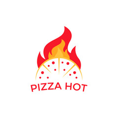 Modern pizza logo design, minimalist pizza logo