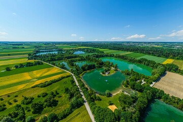 Obraz premium Die Sander Seen im unteren Lechtal - Naherholungsgebiet in Nordschwaben
