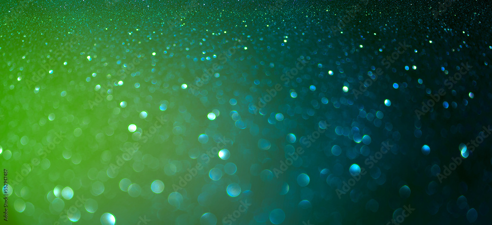 Wall mural beautiful green and blue gradient glowing background, abstract blinking colorfull backdrop. bokeh. c