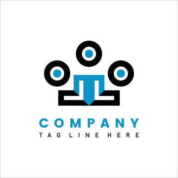 Abstract logo vector template, symbol, togetherness concept design template and logo set Minimalistic logo design