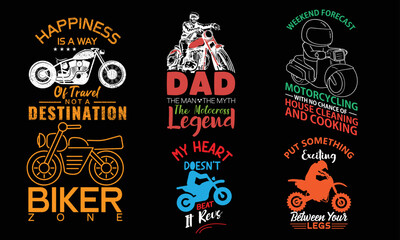 Fototapeta na wymiar Motorcycle T shirt Design Bundle