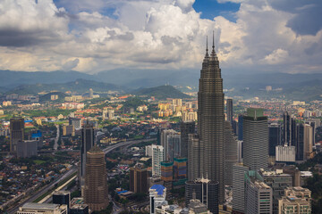 View over new buildings in Kuala Lumpur