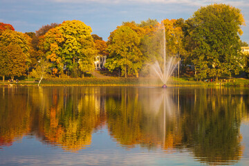 Fountain in the park in Druskininkai