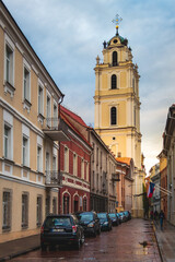 In the historic centre of Vilnius