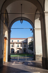 December 4, 2022 Aversa, Don Diana square and former artistic high school Rebursa palace