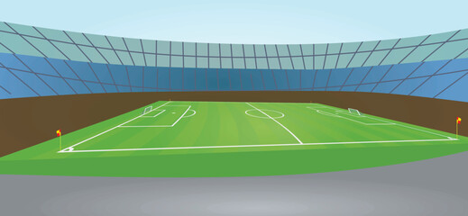 Soccer arena stadium. vector illustration