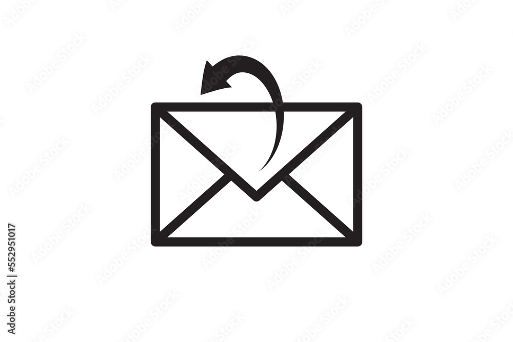Poster mail icon vector sign. letter envelope symbol. message send to address illustration.