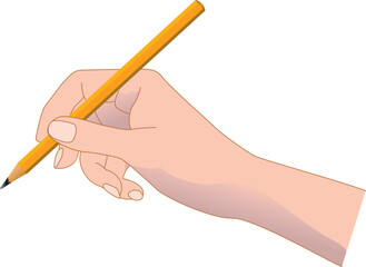 鉛筆を持つ手
