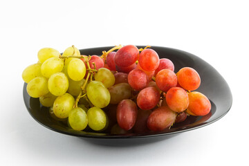 Platter of delicious grapes.