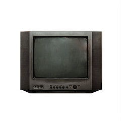 vintage tv set isolated