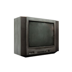 vintage tv set isolated