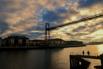 sunset over the river