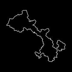 Gansu province map, administrative divisions of China. Vector illustration.