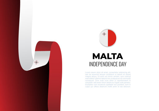 Malta independence day background celebrated on September 21.