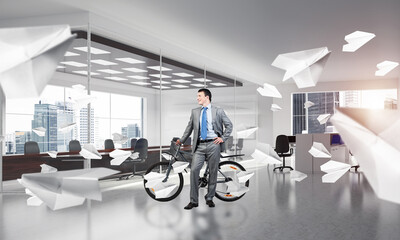 Fototapeta premium Confident and successful man wearing business suit