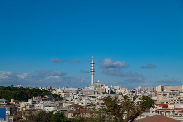 Fototapeta na wymiar 沖縄・那覇の雨乞嶽展望台から見える風景