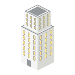 isometric multi-storey building 3d universal scenary collection set