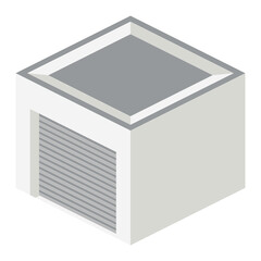 isometric simple car garage 3d universal scenary collection set