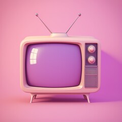 retro tv set, ai