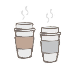 温かい飲み物　イラスト　