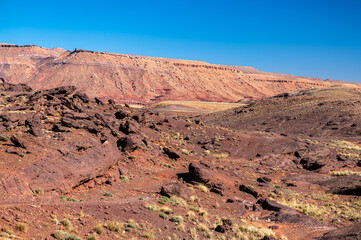 Colorful landscape of the High Atlas Mountains, Morocco.