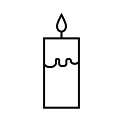 Simple candle icon. Candlelight. Vector.