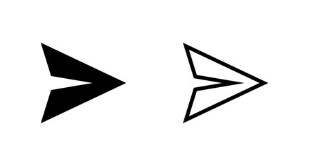 Submit button icon set. Send button and paper airplane. Vector.
