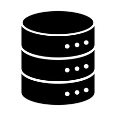 Server silhouette icon. Web server and hosting. Vector.