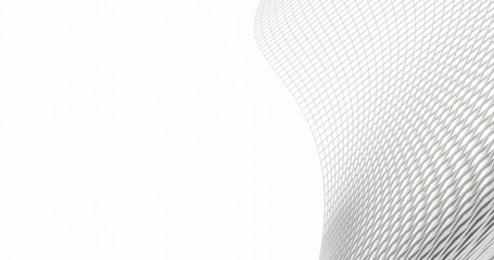 Abstract technology background curved pattern of grid 3d render