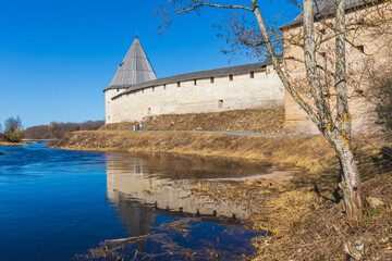 View to the fortress of Staraya Ladoga
