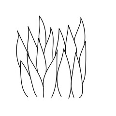 abstract leaf single line hand drawn element